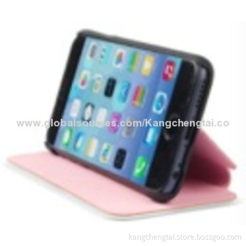 PU Leather Case for iPhone 6, 3D Embossed Patterns Leather Folio, Ideal Angle with Stand
